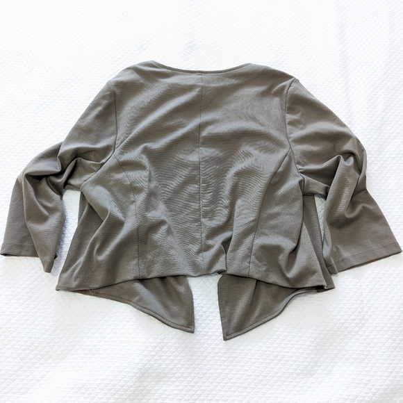 ADDITION ELLE Bollaro Shrug Cropped Draped Collar Open Jacket Cardigan - Picture 7 of 14